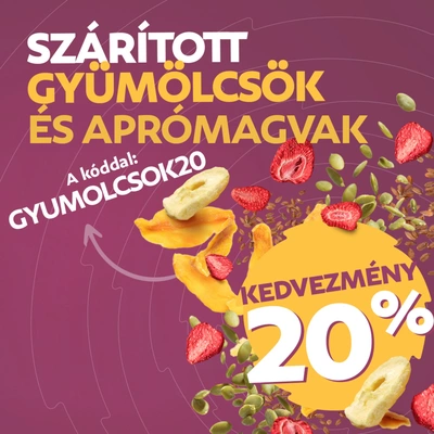 20% kedvezmény szárított gyümölcsökre