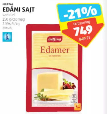 Milfina Edámi sajt, 250 g