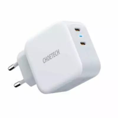 Choetech PD 40W 2x USB Type-C fali töltő, fehér (PD6009)