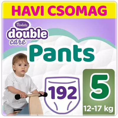 Violeta Double Care Pants Bugyipelenka 5-ös méret (12-17 kg) 192 db Monthly Box