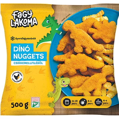 Fagylakoma dínó nuggets, 500g