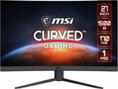 MSI G27CQ4 E2 Gaming monitor 27", VA, WQHD, Ívelt (1500R) , 1ms, 170hz, AMD Freesync Premium, fekete