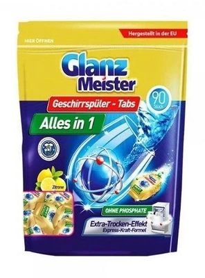 GLANZ MEISTER All in 1, 90 db mosogatógép tabletta