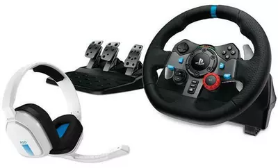 Logitech G29 Driving Force kormány fekete + Astro A10 gaming headset fehér (991-000486)
