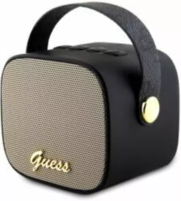 Guess Mini Bluetooth Hangszóró PU 4G Strap, fekete (57983116762)