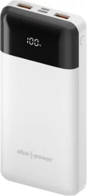 AlzaPower Parade 20000mAh Power Delivery (22,5 W) - fehér bank