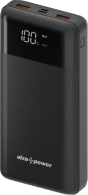 AlzaPower Parade 30000 mAh Power Delivery (20 W) - fekete bank