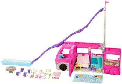 Barbie Álmok lakókocsija óriáscsúszdával kiegészítő babákhoz