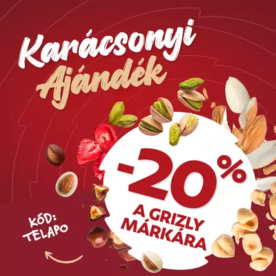 20% kedvezmény minden Grizly termékre