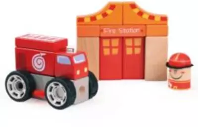 Bino Fa építőkockák - tűzoltók