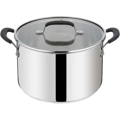 Tefal Jamie Oliver Home Cook edény fedővel, Rozsdamentes acél, Indukciós, 26 cm, 8,4 L