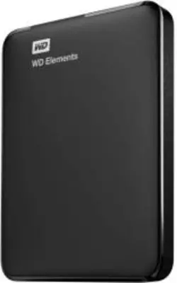 WD Elements Külső HDD, hordozható, 1 TB, 2, 5 hüvelykes, USB 3.0, fekete (WDBUZG0010BBK)