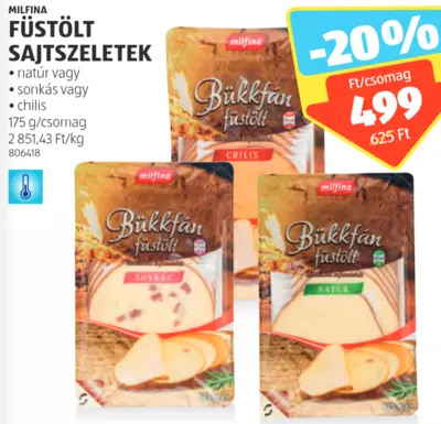 Milfina Füstölt sajszeletek, 175 g