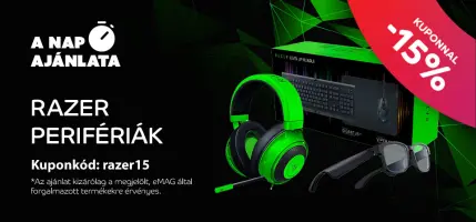 eMAG - Razer perfiériák 15% kedvezménnyel (nap ajánlata)