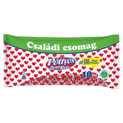 Pöttyös Túró Rudi natúr túródesszert kakaós étbevonattal 10 x 30 g (300)