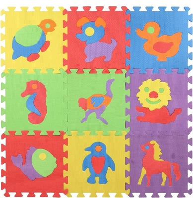 Teddies Habszivacs puzzle - Állatkák, 10 db