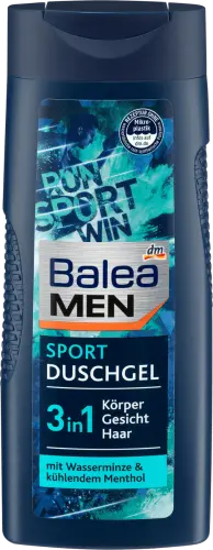 Balea MEN Tusfürdő Sport 3in1, vízi mentával és hűsítő mentollal, 300 ml