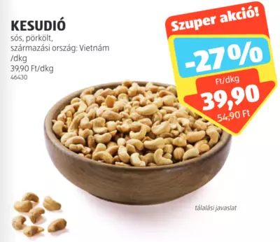 Sós, pörkölt kesudió, /kg