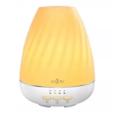 ANJOU AJ-ADA003 fehér ultrahangos illóolaj párásító LED fénnyel (20-05000-022)