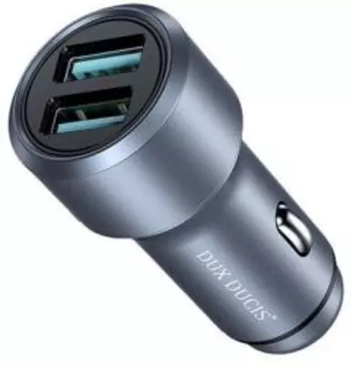 DUX DUCIS autós töltő 2 USB aljzat (6.5V/2.4A, 36W, gyorstöltő 3.0) SZÜRKE B40