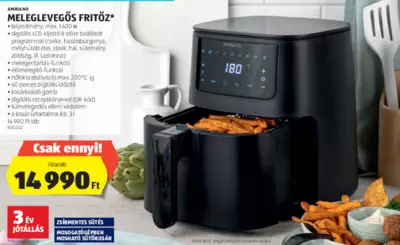 Ambano Meleglevegős Fritőz