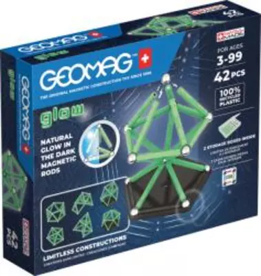 Geomagworld Geomag Glow - foszforeszkáló 42 darabos készlet (20GMG00329)