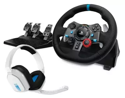 Logitech G29 Driving Force kormány fekete + Astro A10 gaming headset fehér (991-000486)