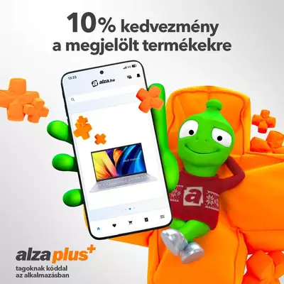 10% kedvezmény a megjelölt termékekre AlzaPlus+ tagoknak