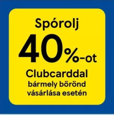 Clubcarddal 40% kedvezmény minden bőröndre