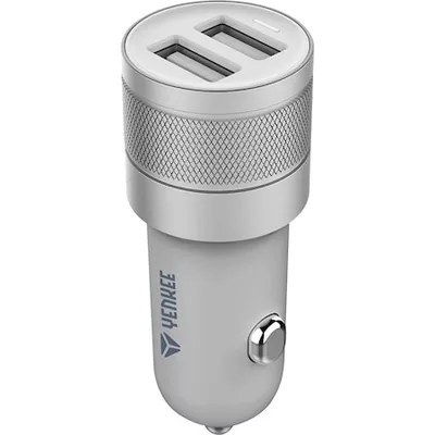 Yenkee YAC 2048SR Dual USB Autós töltő 4.8A, Fehér