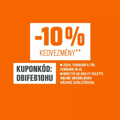 10% kedvezmény 58 ezer Ft felett