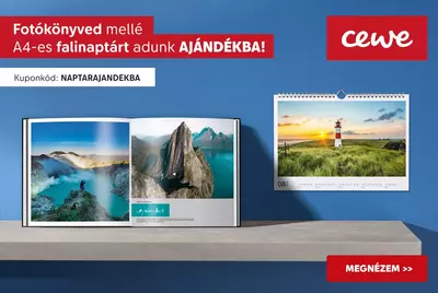Ajándék A4-es falinaptár fotókönyv vásárlás mellé