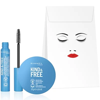 Rimmel Ajándékcsomag, Kind & Free Áttetsző púder, 01, 10 g + Szempillaspirál, 001, Fekete, 7 ml