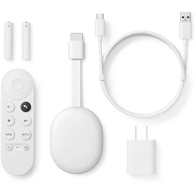 Google Chromecast + TV, HDMI, Bluetooth, Wi-Fi, Távirányító hangutasításokkal, Fehér