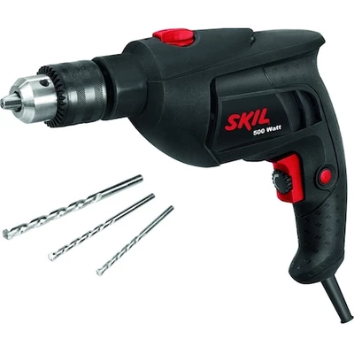Skil F0156002CA ütvefúró, 500 W, 3000RPM, 13 mm fúrótokmány, 3 db fúrószár