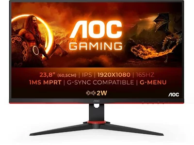24" AOC 24G2SPU LCD monitor