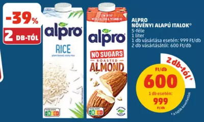 ALPRO növényi italok (min. 2 darabtól)