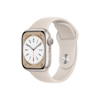 Apple Watch Series 8 GPS – 41 mm-es csillagfény alumíniumtok, cs- iSTYLE