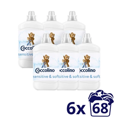 Coccolino Sensitive Pure öblítőkoncentrátum 6x1700 ml (408 m)