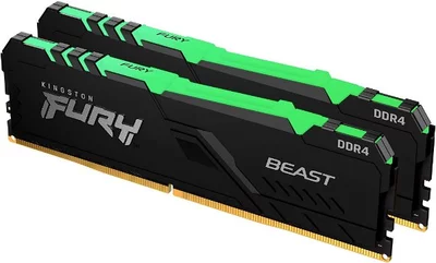 Kingston FURY 32GB KIT DDR4 3200MHz CL16 Beast RGB RAM memória