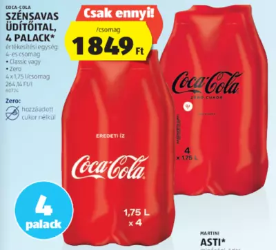 Coca-Cola Szénsavas üditőital 4 palack