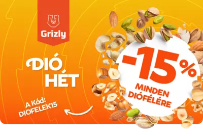 15% kedvezmény minden diófélére