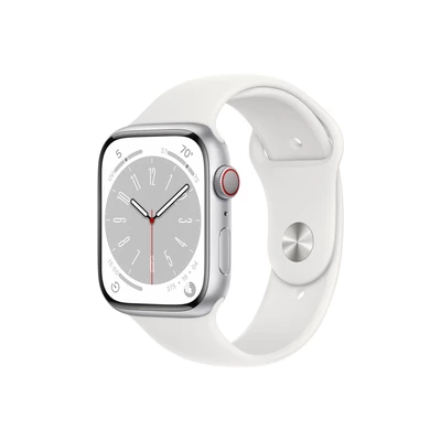 Apple Watch Series 8 GPS + Cellular – 45 mm-es ezüstszínű alumín- iSTYLE