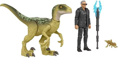 Jurassic World Ian Malcolm dinoszauruszokkal és kiegészítőkkel figura