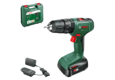 BOSCH EasyImpact 40 Akkumulátoros kétfokozatú ütvefúró-csavarozógép, 18V, akkuval és töltővel (1x1,5 Ah) (06039D8101)