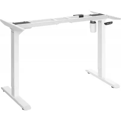 Állítható magasságú, asztal keret, elektromos asztali állvány, (115-147) x 60 (71-112) cm | Fehér