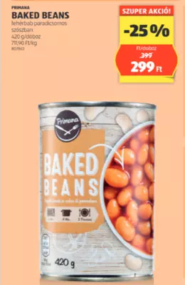 Primana Baked Beans, 420 g
