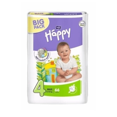 Bella Happy pelenka, Maxi 4, 8-18 kg, 66 db