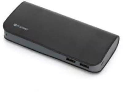 Platinet Power Bank hordozható töltő 11000mAh Fekete + micro USB Kábel bőr borítással (PMPB11LB)
