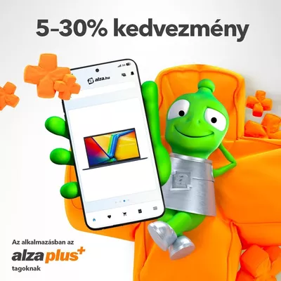 5-30% kedvezmény AlzaPlus+-szal